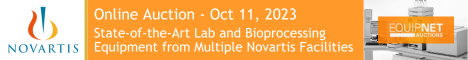 EquipNet Auction: State of the Art Lab and Bio Processing Equipment from Novartis Cambridge and San Diego - Oct. 11 @ 9 AM EST