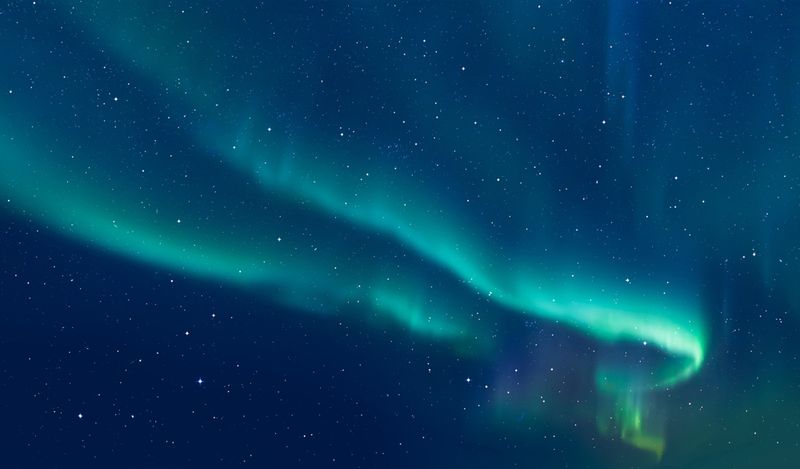 Aurora borealis in display.